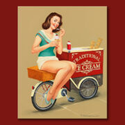 Sundae Girl oil painting fiona stephenson