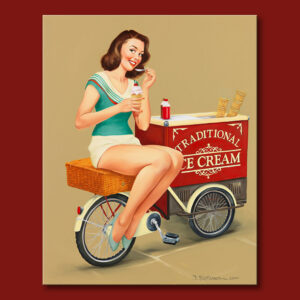 Sundae Girl oil painting fiona stephenson